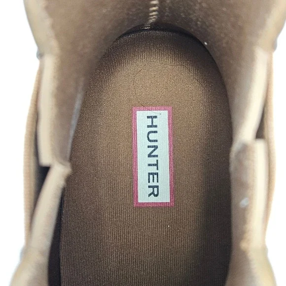 Hunter Original Refined Chelsea Leopard Print Rain Boots Tan Black US 10 UK 8 - Picture 8 of 11